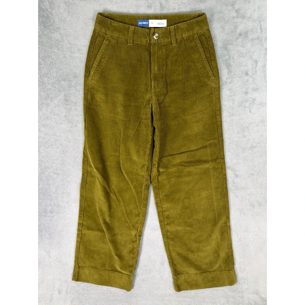Old Navy Pants Womens 0 Brown Corduroy‎ High Rise Wide Leg Trousers